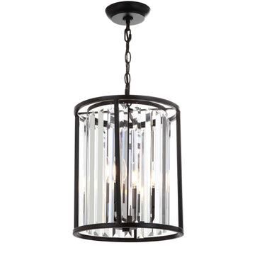 Bevin 12" Metal/Crystal LED Pendant - JONATHAN Y